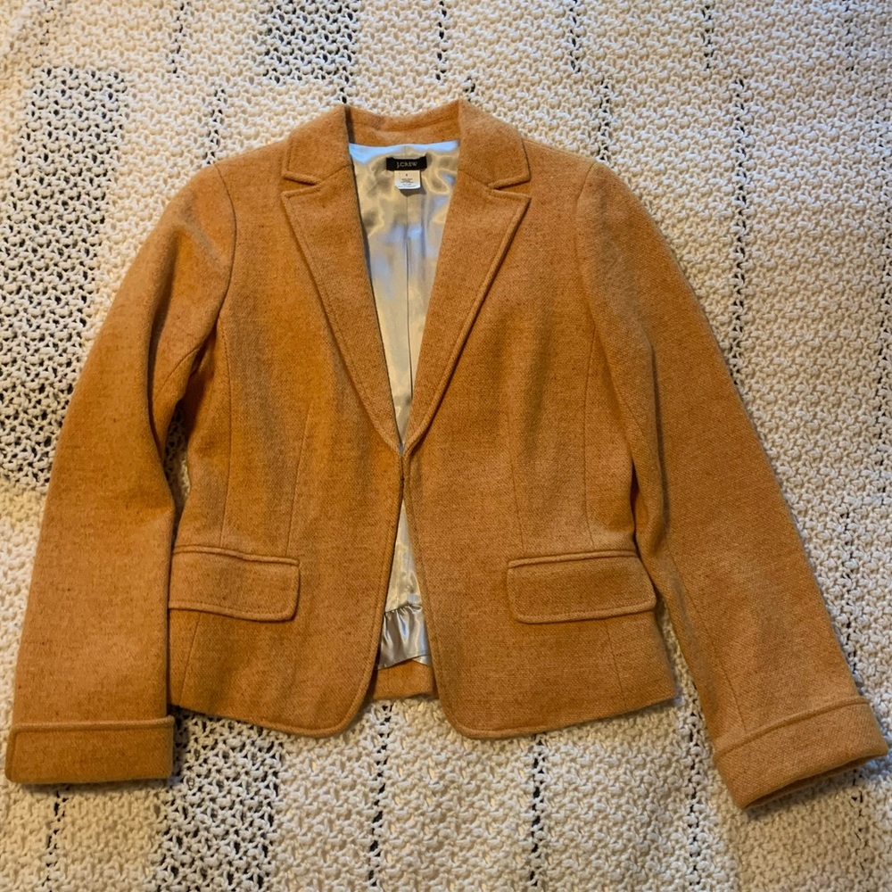 Textured 100% wool blazer